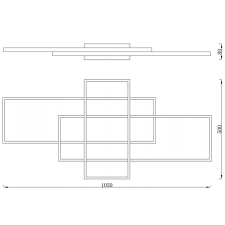 Geometrické stropní svítidlo PLAFON LED lustr 130W 3000K-6500K bílá + dálkový ovladač