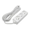 Síťová prodlužovací šňůra Zástrčka - 3x uzemněná zásuvka Napájecí pásek 3m 3x1,5mm 16A Bílá