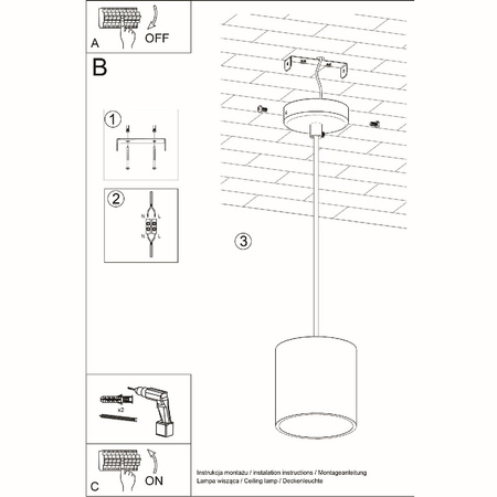 ORBIS GU10 Závěsné stropní svítidlo LED černé SOLLUX