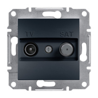 TV-SAT Satelitní koncová anténní zásuvka 1dB bez rámu Asfora IP20 Anthracite