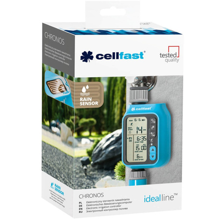 Elektronický časovač Digitální programátor zavlažování zahrady Chronos IDEAL CELLFAST