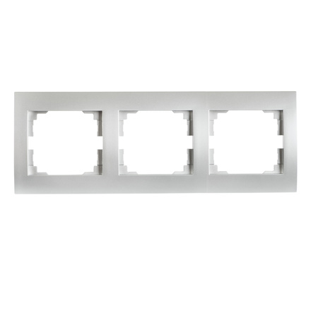 Horizontální trojitý rámeček pro povrchovou montáž zásuvky Silver LOGI Kanlux