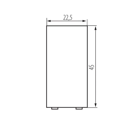 Vypínač NO 10A obdélníkový bílý Kancelářský Kanlux