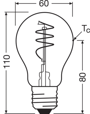 Dekorativní LED žárovka A60 E27 3,4W = 40W 470lm 2700K Warm 300° Vintage 1906 Osram