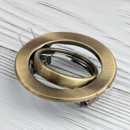 Halogenová Podhledové svítidlo GU10, MR16 Nastavitelná Kulatá Antický Plech AURELI LUMILED