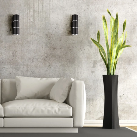 Nástěnné svítidlo Venkovní fasádní svítidlo 2 x GU10 Black Silver BAMBOO Sanico Goldlux