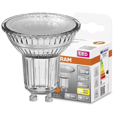 LED žárovka PAR16 reflektor GU10 4,3W = 50W 350lm 2700K teplá bílá 36° STAR Osram