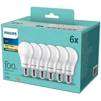 6PAK LED žárovka E27 13W = 100W 1521lm 2700K Warm PHILIPS