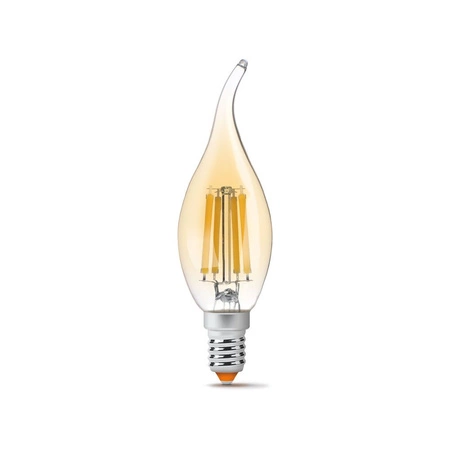 LED žárovka E14 BA 35 6W = 52W 680lm 2200K Teplá bílá Amber Filament 360° VIDEX