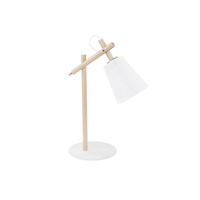 Stolní noční lampa VAIO WHITE stínítko Bílá dřevěná skandinávská E27 667 TK Lighting