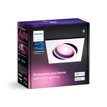 LED zapuštěná pod omítku 4,2 W 400 lm IP20 Bílá a barevná Ambiance RGB + TW White Smart SMART Zigbee Bluetooth Centura Philips HUE