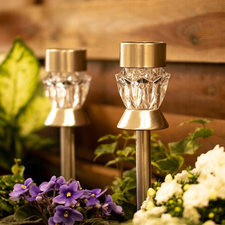 LED solární zahradní svítidlo. vestavěné CRYSTAL RGB