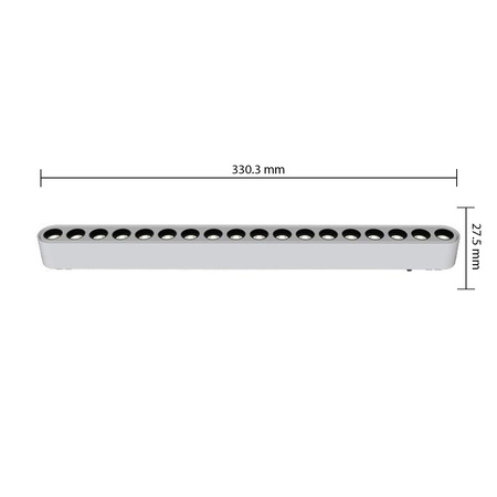 LED světlo pro magnetické přípojnice Plug-in 16W 1120lm 4000K Neutral CRI90 24° 48V White Luxo Masterled
