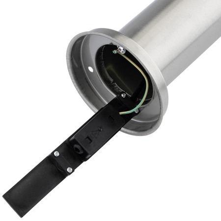 Venkovní zahradní lampa E27 SILVER SLOUP 65cm se zásuvkou 230V