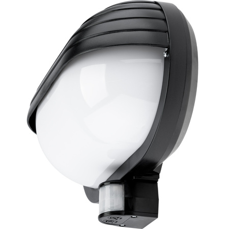 Zahradní nástěnná lampa FRODA E27 IP44 s PIR senzorem černá