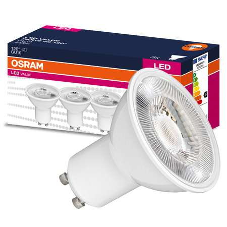 3x LED žárovka GU10 4.5W = 35W 350lm 4000K neutrální bílá 120° OSRAM Hodnota
