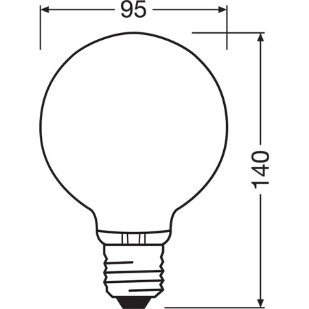 LED žárovka E27 G95 4W = 60W 840lm 3000K Teplá bílá 320° LEDVANCE Ultra Efficient
