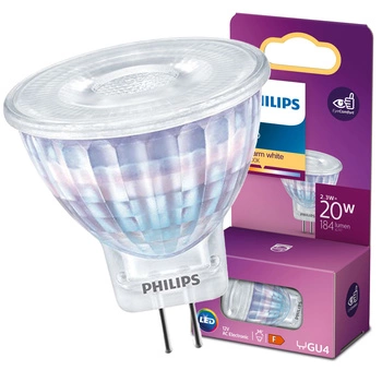 LED žárovka GU4 MR11 2.3W = 20W 200lm 2700K Teplá bílá 36° PHILIPS