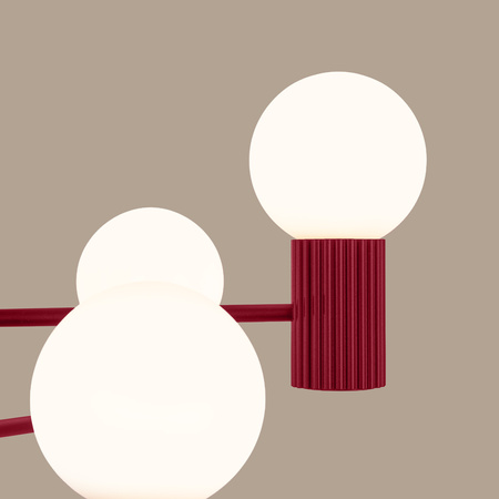 Lustr Závěsné svítidlo 6x G9 Hliník Burgundy Halo French Sky SL.1837 Sollux