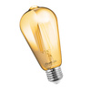 6x Žárovka LED Edison ST64, E27 6W = 50W 660lm 2200K Teplá bílá 360° Filament AMBER LUMILED