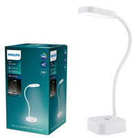 Stolní stolní lampa LED ROCK 5W 5000K stmívatelná USB bílá PHILIPS