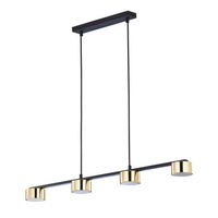 DALLAS GOLD/BLACK Závěsný lustr černo-zlatý moderní 4xGX53 6094 TK Lighting