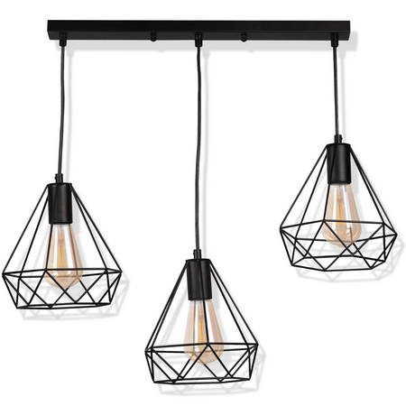 VIGO P IL MIO geometrické drátěné závěsné svítidlo ZWIS ve stylu loft 3x E27 GOLDLUX (Polux)