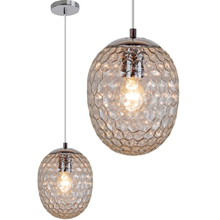 Stropní závěsné svítidlo LORA WHITE transparentní 1x E27 GOLDLUX (Polux)