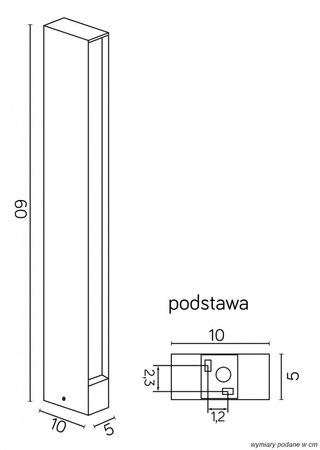 Venkovní stojící zahradní lampa LED POST Linea 16702-600 16W 1000lm 4000K Neutrální bila 60cm Su-Ma
