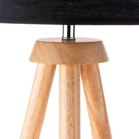 Stojací lampa E27, Nastavitelnou Výškou Černá CLARA LUMILED