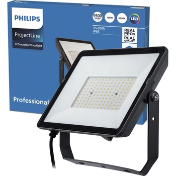 LED reflektor 100W 9500lm 6500K IP65 černý ProjectLine Philips