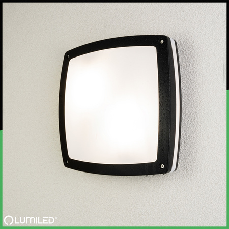 Zahradní nástěnná lampa stropní, 2x E27 čtvercové LARIS LUMILED