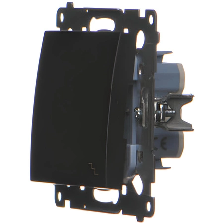 Vypínač světel Jednostupňový jednopólový spínač Černý DW6.01/49 KONTAKT SIMON