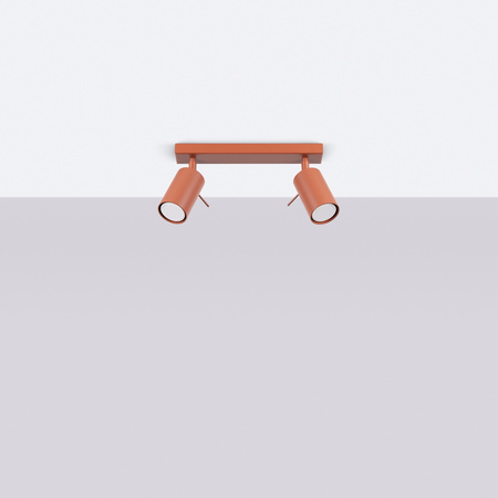 Tuba Spot Reflector Stropní svítidlo 2x GU10 Ochre Red Ring Bittersweet Shimmer SL.1507 Sollux