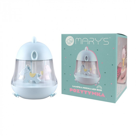 Dětské LED noční světlo 5W 3000K Warm + Multicolour RGB dobíjecí 1200mAh Blue MARY'S LIGHT