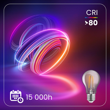 6x LED žárovka E27 A60 6W = 50W 660lm 2200K Warm 360° DIMMION FILAMENT LUMILED