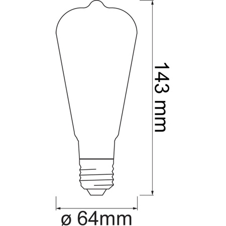 LED žárovka E27 ST64 6W 680lm 2400K Teplá bílá Filament LEDVANCE SMART+ ZigBee Dimmable