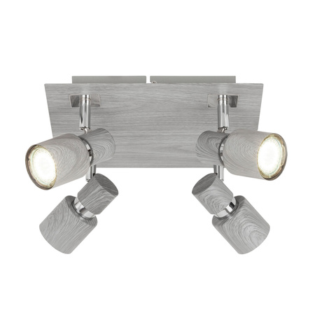 Bodové halogenové stropní svítidlo Reflektor 4x GU10 šedý Moderní Merkur 6128 Rabalux
