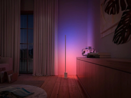 SIGNE GRADIENT LED stojací lampa bílá EU/UK 29W CCT RGB PHILIPS HUE Bluetooth Zigbee