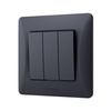 3cestný spínač 10A Povrchová montáž Černá BINERA VIDEX