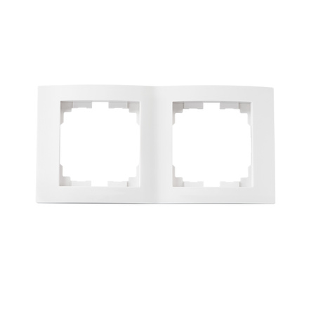 Povrchová montáž vertikálního dvojitého rámečku pro zásuvku LOGI Kanlux bílá