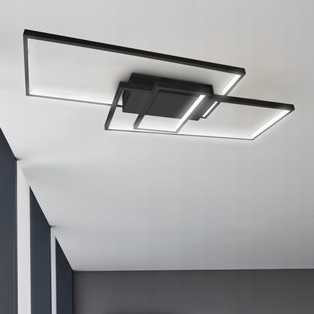 LED lustrová stropní lampa 90W CCT GALAXIS VELA černá + dálkové ovládání