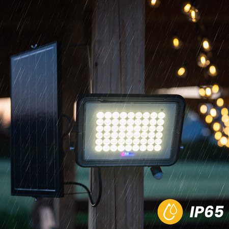 Solární halogenový reflektor LED 200W Zahradní lampa 4000K IP65 PIR senzor pohybu + dálkové ovládání FULGOR LUMILED