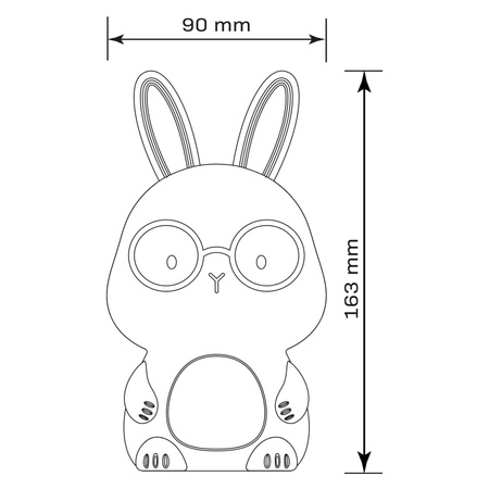 Dekorativní LED králičí lampa 1W 3000K RGBW bílá růžová stmívatelná Flora Sanico Goldlux