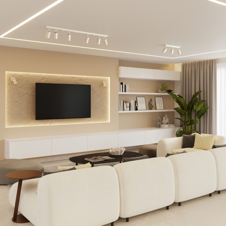 Plafond Tuba Bodové stropní svítidlo 3x GU10 Béžový kroužek Bittersweet Shimmer SL.1497 Sollux