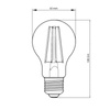 LED žárovka E27 A60 9W = 75W 1055lm 2700K teplá bílá Filament Dimmable TOSHIBA