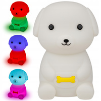 Dekorativní dětské noční světlo pro psy LED 2,5 W 18 lm 3000K teplá bílá RGB 360° bílé Masterled