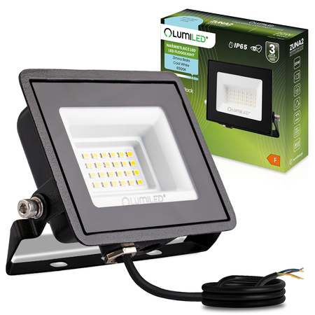 LED Reflektor 20W, 1800lm 6500K IP65 Černá ZUNA2 LUMILED