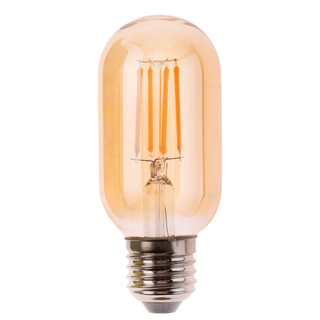 LED žárovka E27 T45 4W = 40W 470LM 2000K teplá bílá 360° Filament Amber LUMILED