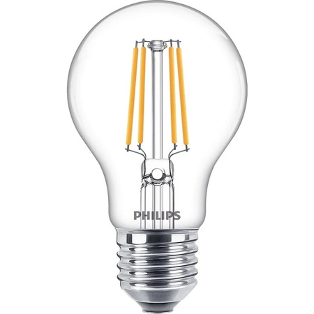 LED žárovka E27 A60 4.3W = 40W 470lm 2700K Teplá bílá vlákno PHILIPS